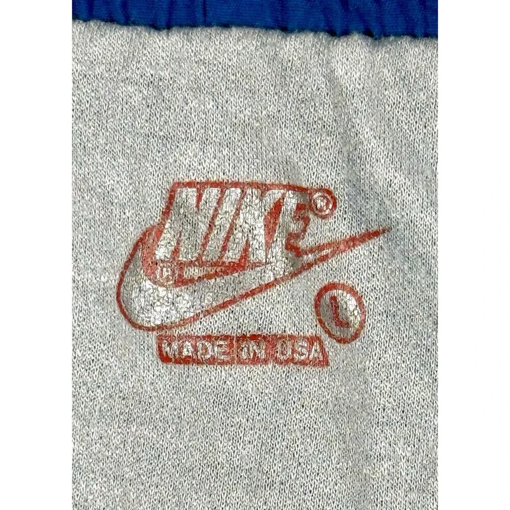 Vintage 90s Nike Challenger Running Shorts  Made in USA Blue Split Rare Retro